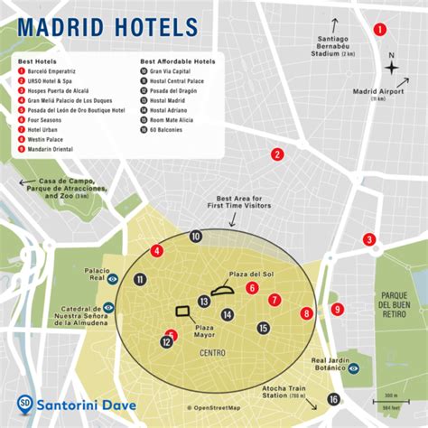 madrid hotel map   places  stay