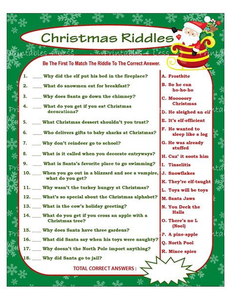 christmas riddles christmas party game holiday party game etsy