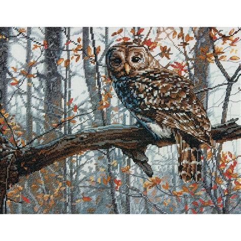 wise owl counted cross stitch kit   count dimensions cross