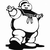 Stay Puft Marshmallow Man Ghostbusters Coloring Pages Hat Template Decal Sticker sketch template