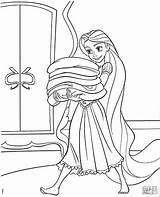 Rapunzel Coloring Tangled Pages Disney Drawing Printable Supercoloring Book Tower Print Paper Getdrawings Anime Source sketch template