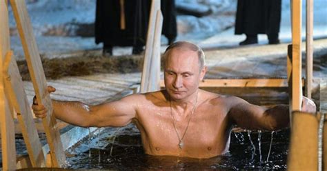 Vladimir Putin Strips Off As He Copies Jesus Christ Baptism In Freezing
