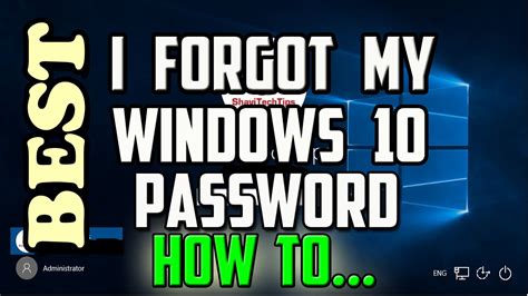I Forgot My Windows 10 Password How To Fix 100 Success Youtube