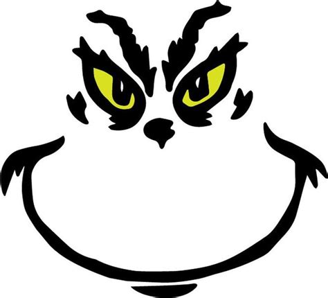 large printable grinch face
