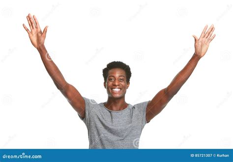 happy black man stock image image  achievement glad