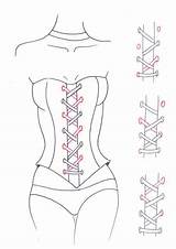 Drawing Fashion Sketches Corset Draw Lace Clothes Sketch Dress Drawings Corsets Step Lacing Back Idrawfashion Dresses sketch template