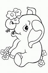 Elephant Coloring Pages Cute Valentine Colouring Print sketch template