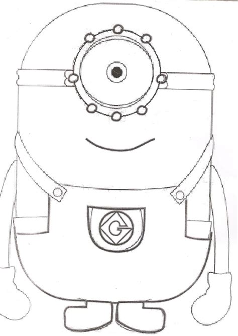 minion body template sketch coloring page