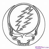 Grateful Dead Steal Face Logo Stencil Drawing Vector Bear Coloring Pages Skull Stencils Band Sketches Draw Step Drawings Outline Logos sketch template
