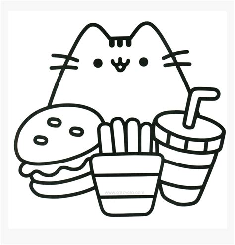 cat  food coloring page easy cool coloring pages hd png