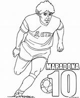 Coloriage Maradona Footballeur Armando Dessin Argentin Imprimer Imprimé sketch template