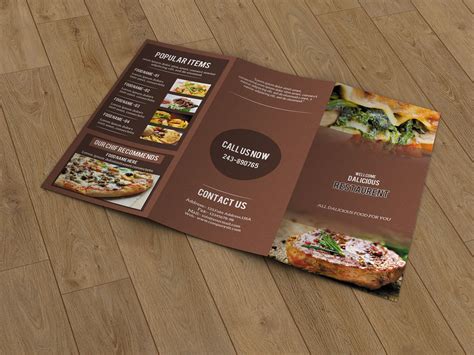 food menu  brochure templates creative market