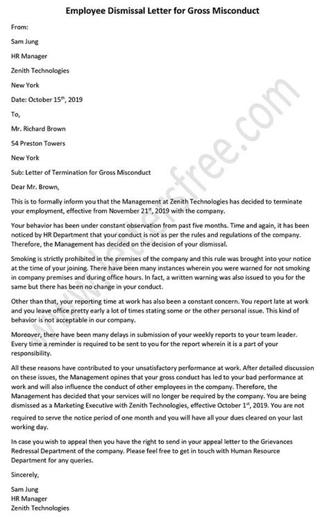 sample appeal letter  college dismissal  letter template