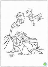 Coloring Pocahontas Pages Disney Raccoon Colibri Sleeping Dinokids Bird Kids True Famous Dessin Coloringpages7 Women Imprimer Princess Simple Print Coloriage sketch template