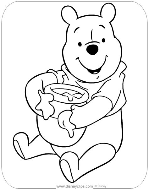 honey pot coloring sheet coloring coloring pages