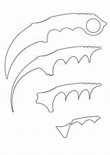 Karambit Template Knife Cs Drawing Paper Cardboard Csgo Step Getdrawings Drawings Merrychristmaswishes Info sketch template