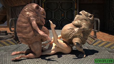 busty dark haired slut gets double penetrated by two fat goblins until she eats cum cartoon