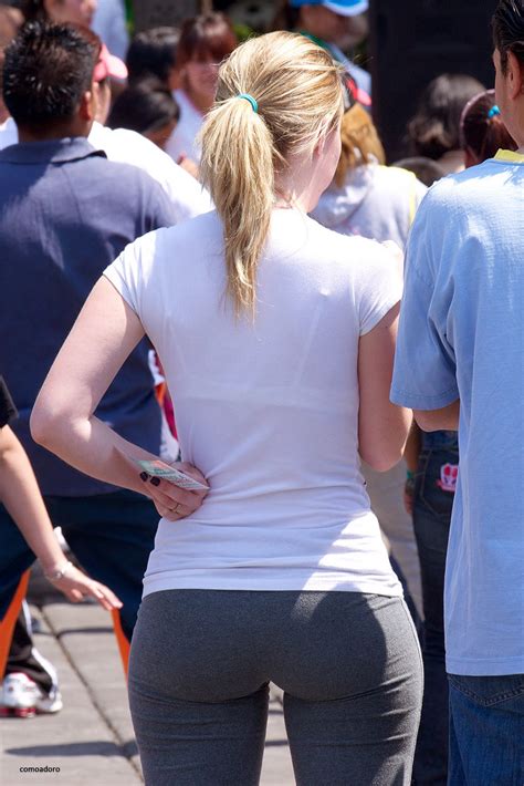 Beautiful Blonde Ass In Lycra Divine Butts Voyeur Blog