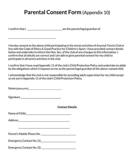 childs medical consent  grandparents  forms