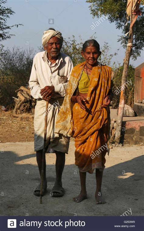 Download This Stock Image Pardhi Tribe Old Couple Standing