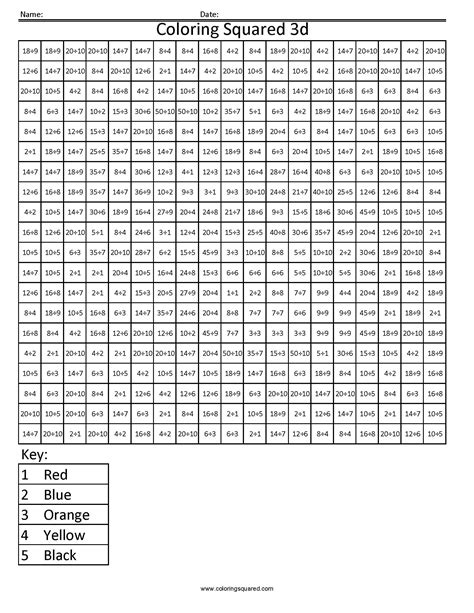 halloween math coloring squares worksheets coloring pages