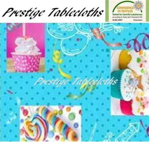 cupcakes lollies dots pvc vinyl wipe clean tablecloth  sizes code   ebay