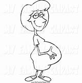 Pregnant Mom Coloring Pages Woman Getdrawings sketch template