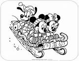 Coloring Christmas Disney Pages Babies Pdf Disneyclips Sledding sketch template