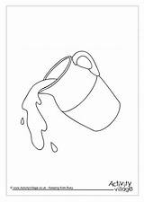 Jug Milk Pouring Pancake sketch template