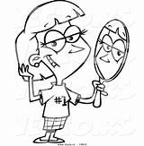 Mirror Looking Girl Drawing Cartoon Clipart Woman Staring Vanity Clipartpanda Vector Coloring Leishman Ron Getdrawings sketch template