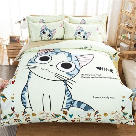maxyoyo home textiles cartoon  cotton lovely cat sheet set