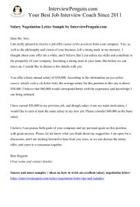 salary negotiation letter samples  tips  edition