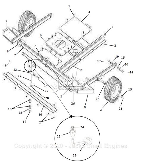 swisher rtb serial   parts diagram  frame assembly