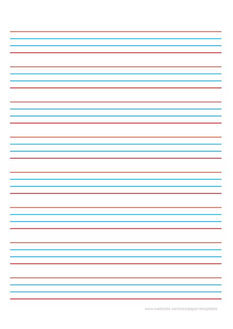 webtools wide  lines english alphabet writing paper template