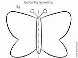 Butterfly Symmetry Painting Kindergarten Life Kids Template Preschool Activities Butterflies Cycle Cycles Other Unit Paint Prek Pond Learning Grade Insects sketch template