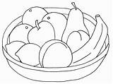 Fruits Coloring Fruit Drawing Basket Kids Pages Bowl Colouring Color Baskets Printable Getcolorings Drawings Kindergarten Print sketch template