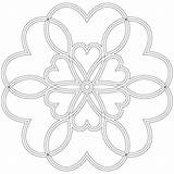 Mandala Heart Coloring Simple Hearts Pages Flower Bead Paste Eat Mandalas Project Color Designs Donteatthepaste Don sketch template