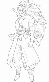 Goku Xeno Saiyan Personaggio Chronofz sketch template