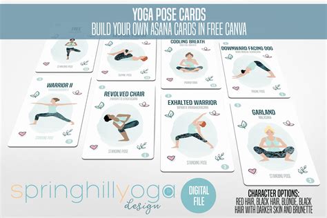 yoga pose cards asana cards yoga flashcards yoga cards etsy