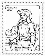 Coloring Annie Oakley Pages Stamp Stamps Postage Sheets Postal People Activity Printable Collecting Famous Bluebonkers Featured Usage Authorized Service Choose sketch template