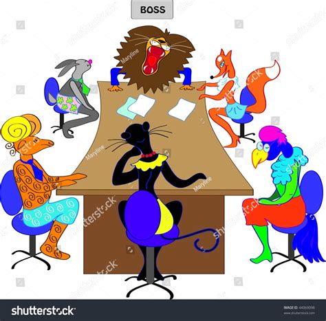 caricature  negotiations   office   director boss