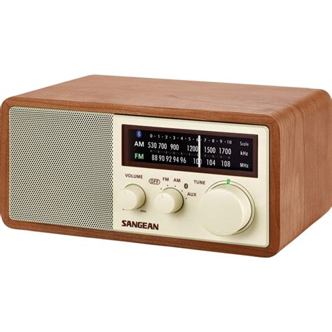 sangean wr  amfm bluetooth wooden cabinet radio