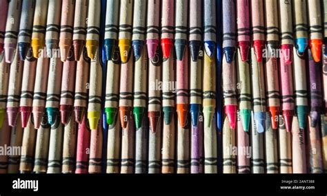 colourful crayola wax crayons stock photo alamy