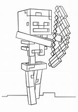 Minecraft Enderman Bow Arrow Mutant Coloriage Mewarn11 Pintar Youngandtae Squelette Minions sketch template