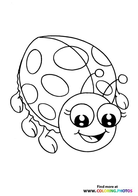 ladybug smiling coloring pages  kids