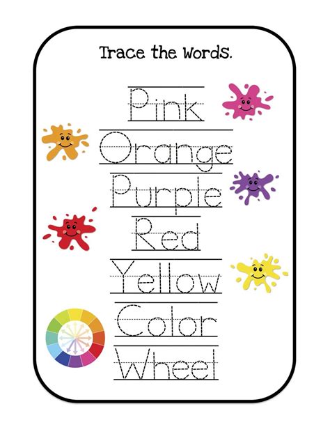 printable preschool worksheets colors