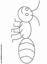 Ant Coloring Printable Insects Kids Pages Happy Sheet Ants Preschool Cut Color Pattern Print Marching Clipart Cliparts Sheets Insect Templates sketch template