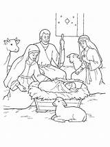 Jesus Nativity Lds Birth Shepherds sketch template