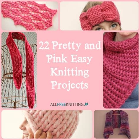 pretty  pink easy knitting projects allfreeknittingcom