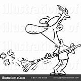 Clipart Sweeping Illustration Toonaday Royalty Rf sketch template